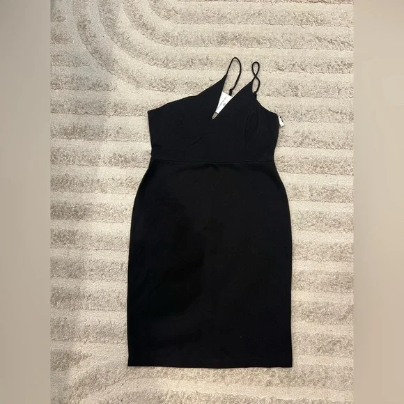 Chloe Kristyn Nicole Black One Shoulder Dress NWT Size large MSRP $328 - Picture 13 of 16